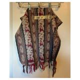 AKC149 - Vintage Idonesian Ikat Hand Woven Textile, Large 48" x 22.5"