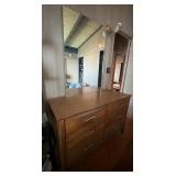 WWS060-Vintage Solid Wood Dresser & Mirror 