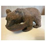 WWS062-Japanese Wood Bear Carving