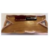 MMS081 - Two Wooden Pens And Wooden Tray 