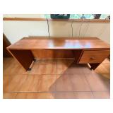 BKB219 - Long Narrow Wooden Desk with 1 big storage compartment 