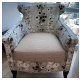 FLK005 - Designer Floral Accent Wingback Chair