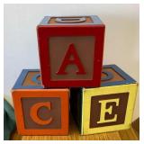 VBB105 Vintage-Style Oversized ABC Wooden Alphabet Blocks