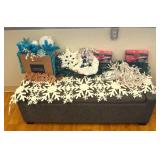 VBB120 Winter Wonderland! Sparklkng White Lights, Blue & White Ornaments, Garland & More