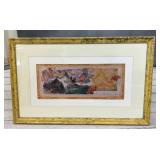 VBB130 Gold Framed Hawaiian Mixed-media Print, "O