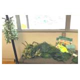 VBB136 Delicate Silk Tropical Greenery - Leaves, Cutouts, Silk Maile Lei
