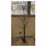 VBB150 Approx. 52" Tall Artificial Snowy Twig Tree w/Pre-lit Warm White LED lights