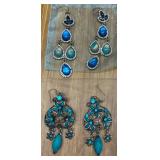 VBB154 Two Pairs of Chandelier Pierced Earrings