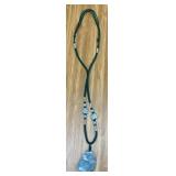 VBB165 Jadeite/Jade Buddha? Carving Necklace w/Adjustable Green Cord & Bead Accents