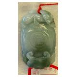 VBB507 Vintage Hand Carved Jade Pendant - Chinese Symbols Protection, Fortune, Prosperity