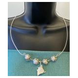 VBB509 Beautiful Hand-crafted Silver-toned Baroque Pearl Choker