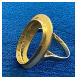 VBB525 Vintage 14k Gold Ring Setting Perfect for Jewelry Making