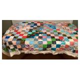 MCJ002 Vintage Hawaiian Patchwork Quilt Blanket 