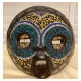 MCJ008 Handcrafted African Beaded Wood Mask