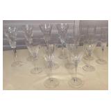 MCJ059 Thirteen Waterford Crystal Stemmed Glasses