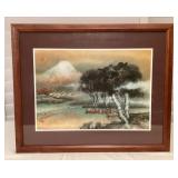 MCJ077 Koa Framed Scenic Picture Print By Daniel Wang
