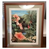 MCJ082 Large Framed Tropical Scenic Picture 