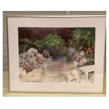 MCJ107 Framed Original Scenic Watercolor Painting 