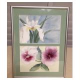 MCJ108 Framed Original Watercolor Paintings Of Flowers