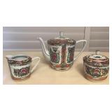 MCJ120 Chinese Porcelain Rose Medallion Tea Set