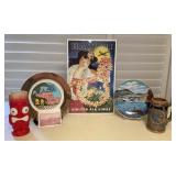 MCJ127 Vintage Hawaiian Collectibles, Pan Am Collectors Plate & More!