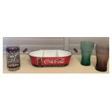 MCJ128 Coca-Cola Tin Caddy & Glasses