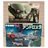 MCJ146 Bandai New Battle Ship “Andromeda” & MS-06F Zaku II Model Kits New