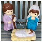 MCJ151 Mary, Joseph & Jesus Blow Molds Set As Is