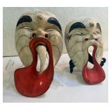 FHM064 - 1980s Hand Carved Bali Masks 