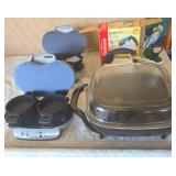FHM067 - Rival Electric Skillet, Sunbeam Hand Mixer & Dual Hamilton Breakfast Sandwich Makers