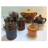 FHM071 - Vintage Ceramic Kitchen Crocks & Pots 