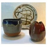 FHM072 - Three Signed Ceramic Pieces