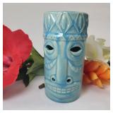 FHM079 -Tiki Statue Candle Holder Turquoise 