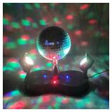 FHM088 - Mini Disco Ball Wall Pull In Red, Green and Blue LED Lights
