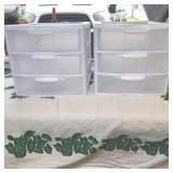 FHM094 - Two (2) Sterilite Plastic Storage Drawers Modular Configuration