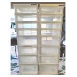 FHM095 - Two (2) Iris Mini Chest Plastic Storage Drawers with Modular Configuration