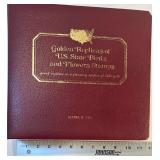 FHM115 - 22kt Golden Replicas Of U.S. State Birds And Flowers Stamps Book