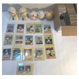 FHM125 - Mystery Lot Of Vintage Baseball Cards And Baseballs