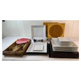 FHM126 - Asian/Pacific Fusion Dining Bundle-Wooden Accessories, Ceramic Plates, Woven Chargers, & Mo