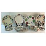 FHM196 - Vintage Mixed English Pottery Floral Dinnerware Collection 