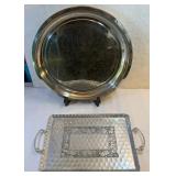 FHM197 - Large Kitchenware Silver-Pated Platters 