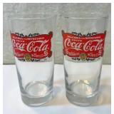 FHM203 - Pair Of Vintage Promotional Coca-Cola Glass Tumblers 
