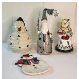 FHM255 - Festive Assorted Christmas Snowman & Santa Ceramic Décor Lot – Villeroy & Boch and More