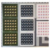 FHM261 - U.S. Mint Postage Stamp Lot – Tiffany Lamp, Navajo Jewelry & Patriotic Star Stamps