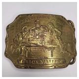 FHM264 - Vintage Wells Fargo & Co., Brass Belt Buckle - Tiffany Broadway New York Mark