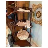 Corner Mahogany whatnot shelf