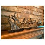 Vintage Phillip Kraczkowski pewter fine art sculptures