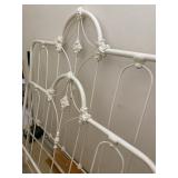 Antique brass white full size headfoot boards with side rails