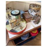 Various old tins