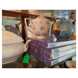 2 Blue Jasperware plates